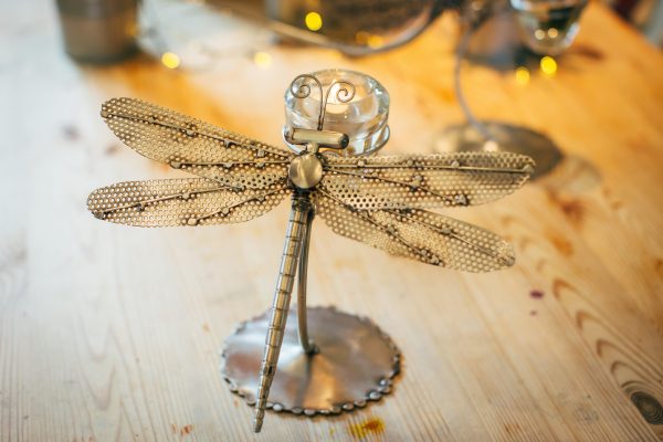 Dragonfly candle holder