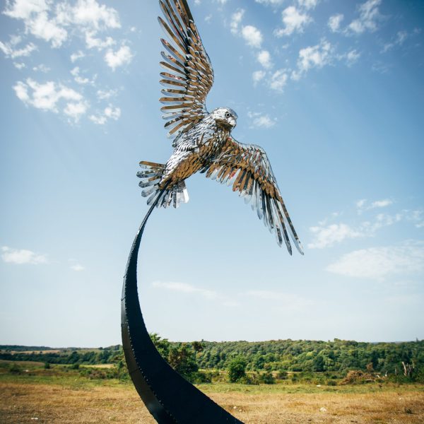 Falcon Garden Sculpture