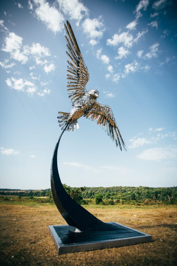 Falcon Garden Sculpture