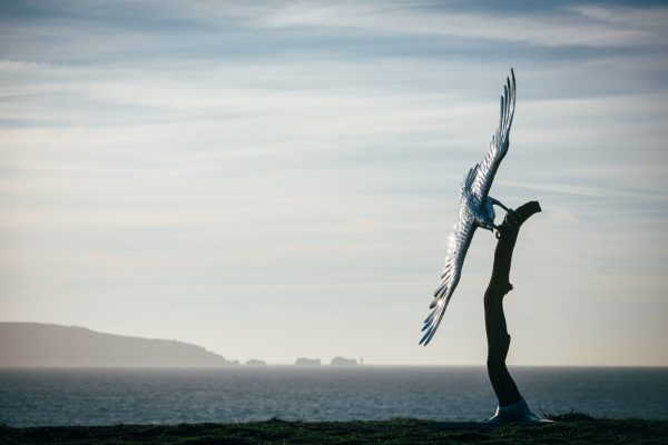 Golden Eagle Garden Sculpture