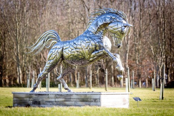 Horse Sculpture made in stainless steel, perfect for your garden