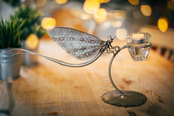 Candle Holder with mayfly