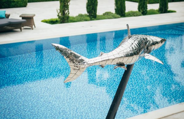 Metal Mko Shark Sculpture