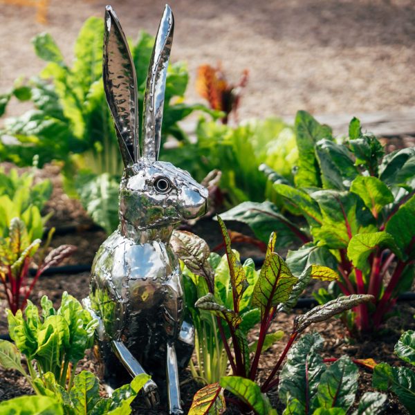 Hare garden sculpture