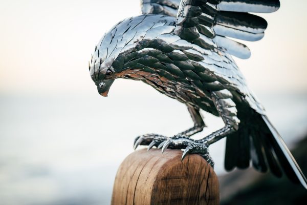 Falcon sculpture