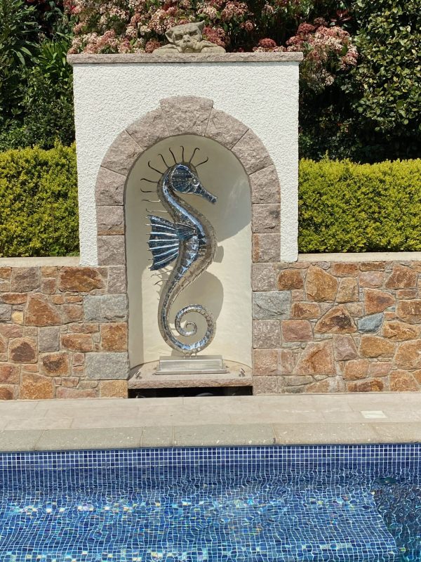 Seahorse garden sculpture