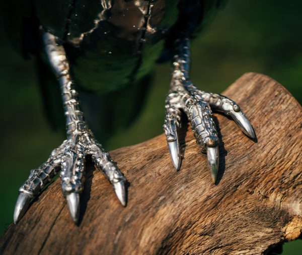 Metal Owl sculpture Talons