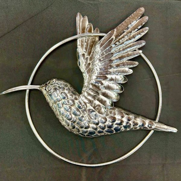 small Hummingbird wall scultpure for the interior of your home or a perfect garden scultpure